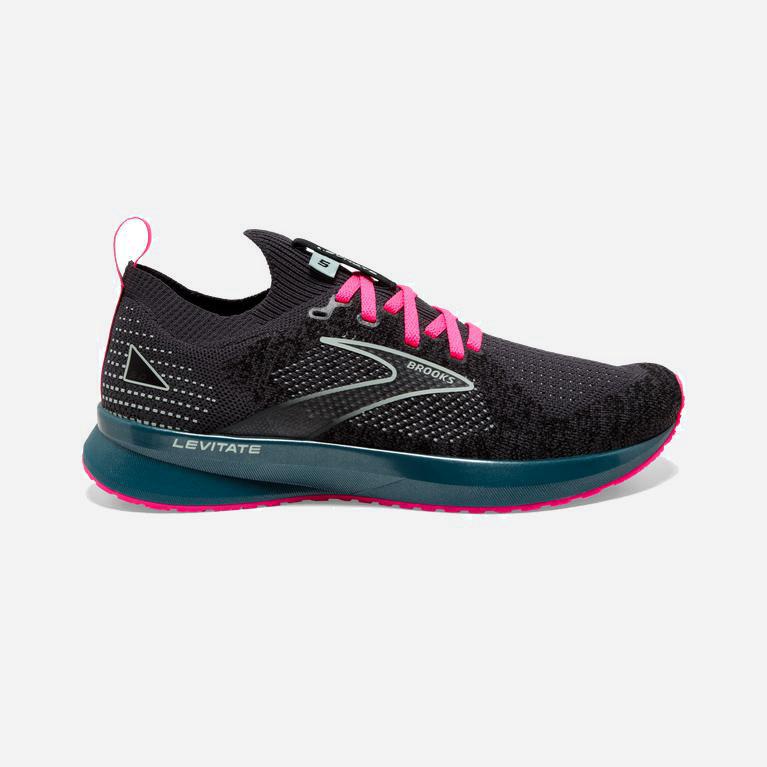 Brooks Levitate Stealthfit 5 Womens Energy Return Road Running Shoes - Black/Blue/Pink - Philippines